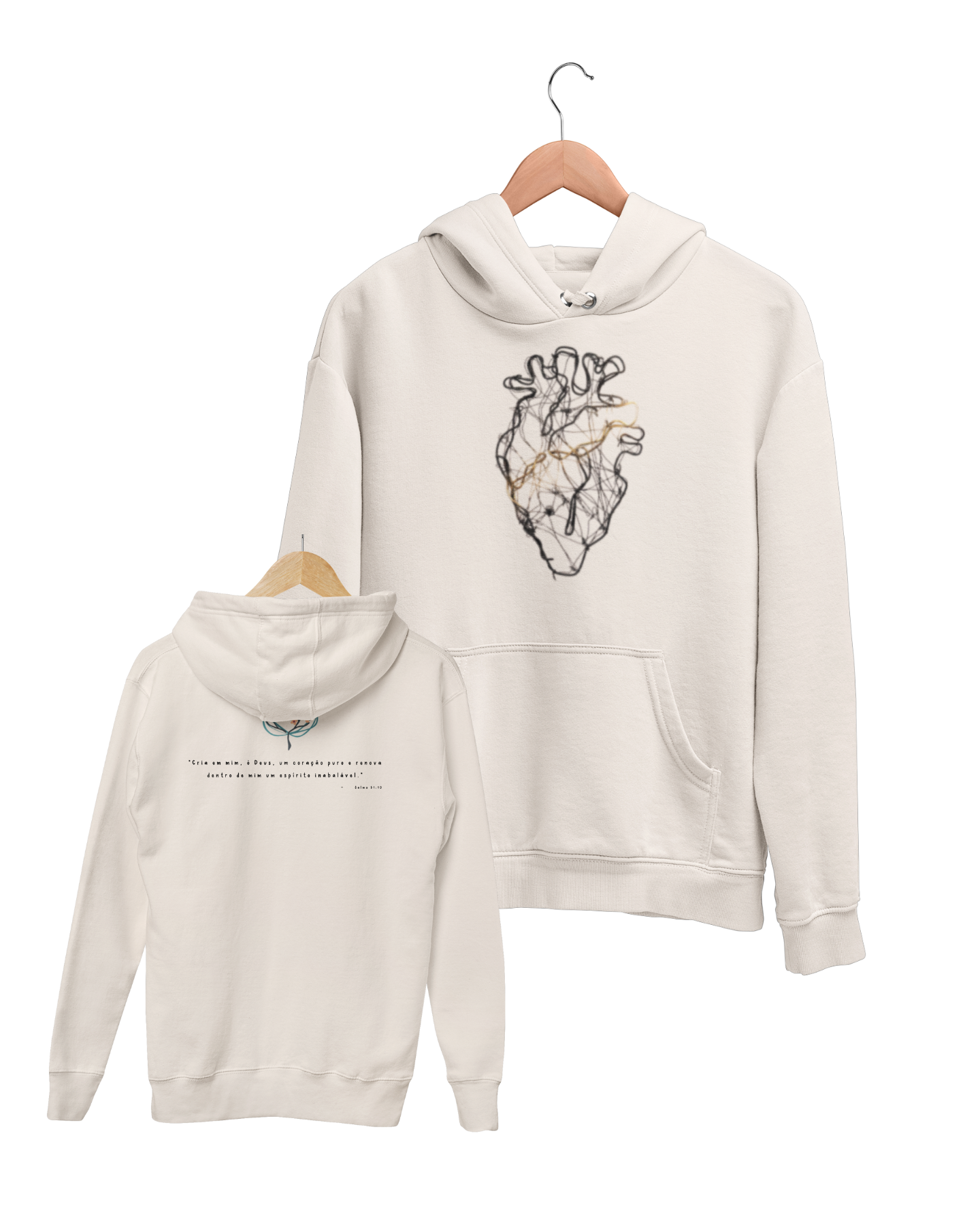 Open Heart, Moletom, Branco Pérola