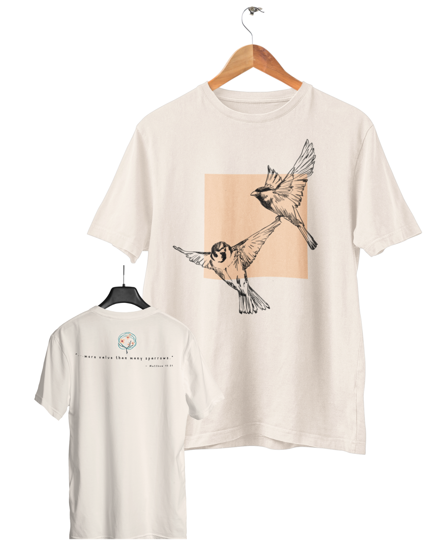 Sparrows, Camiseta, Branco Pérola