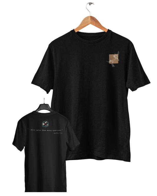 Sparrows V3, Camiseta, Preto