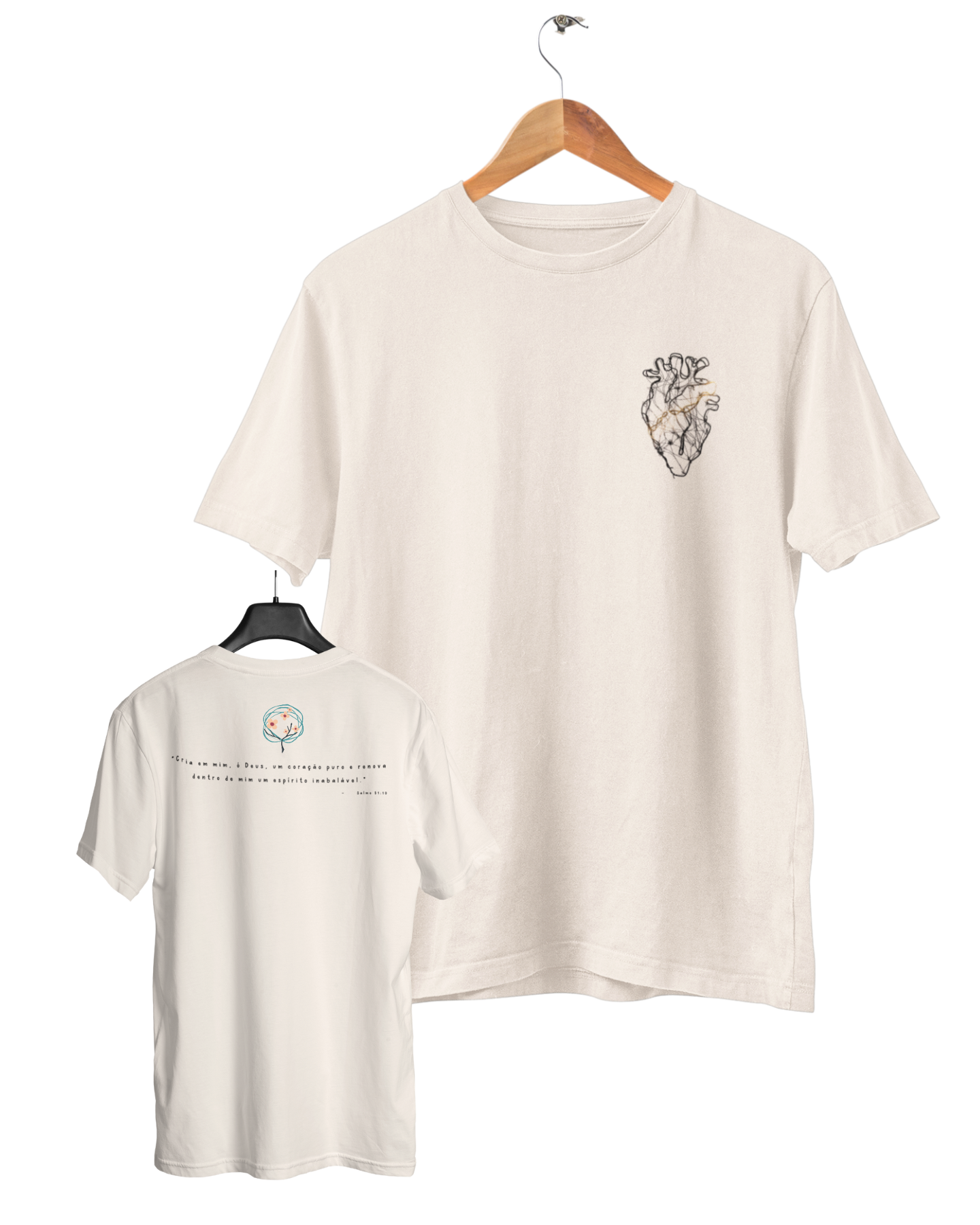 Open Heart V3, Camiseta, Branco Pérola