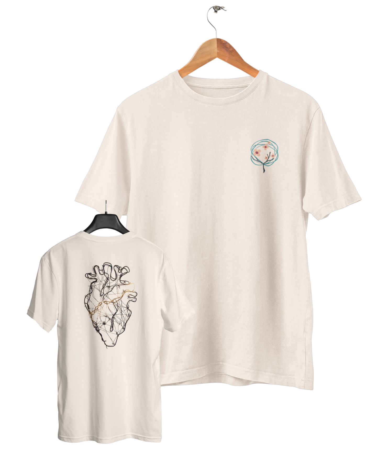 Open Heart V2, Camiseta, Branco Pérola