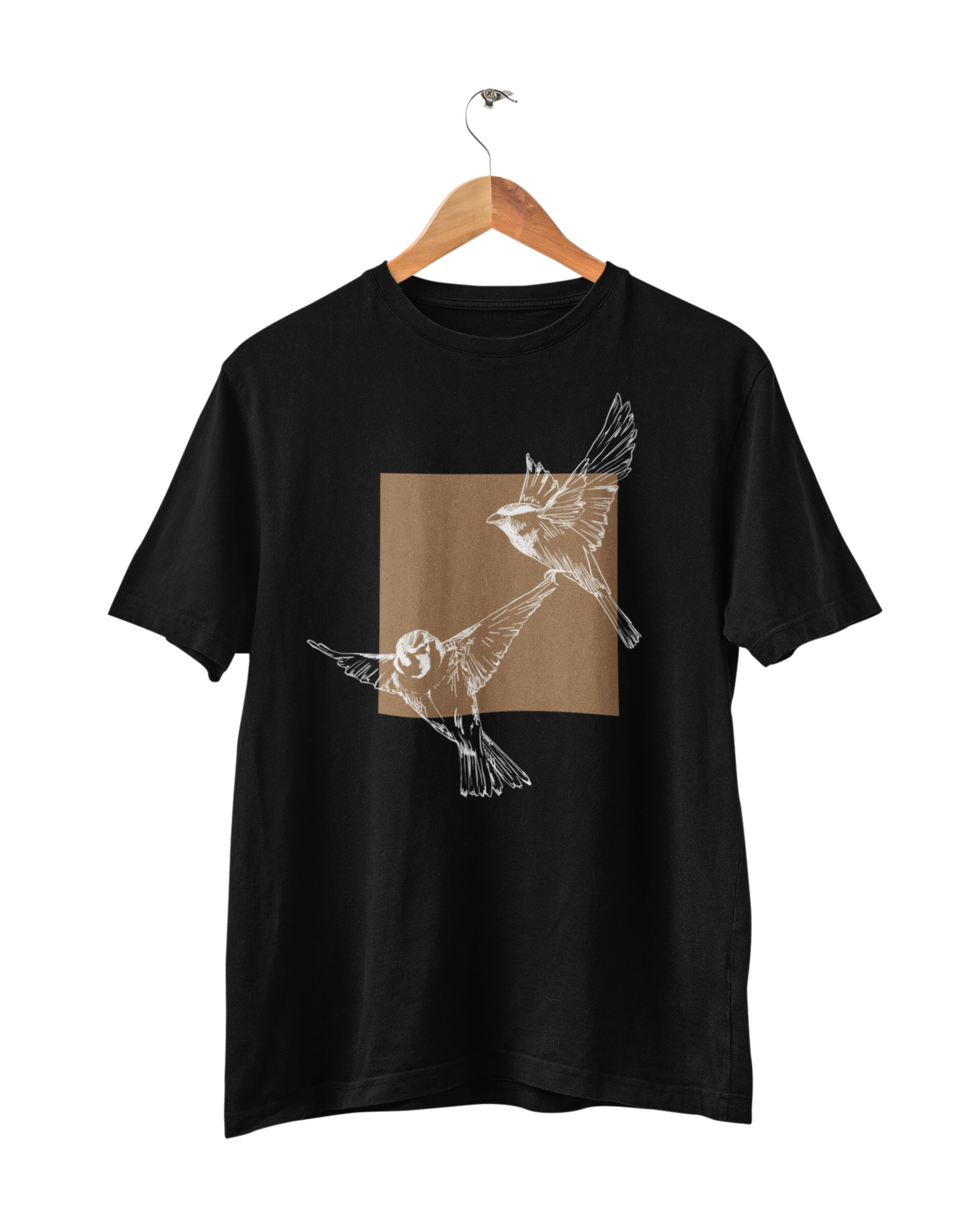 Sparrows, Camiseta, Preto