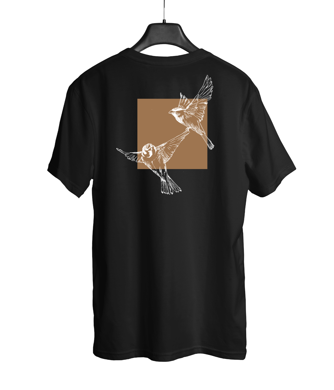 Sparrows V2, Camiseta, Preto